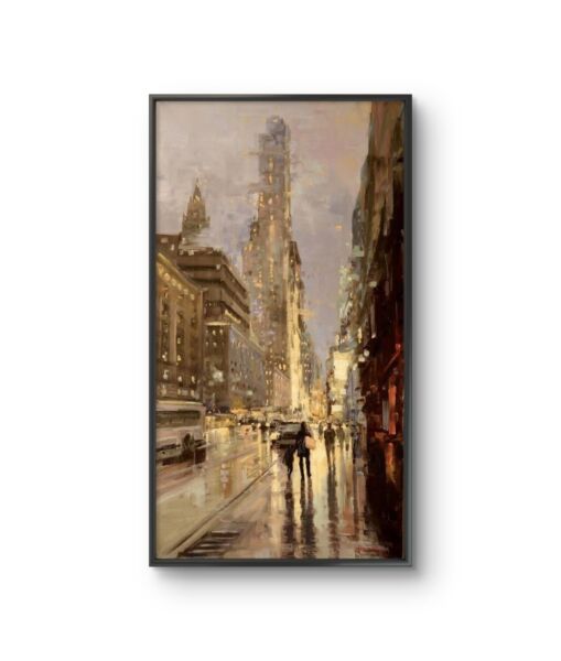 لوحة فنية طباعة كانفس عمل يدوي شينزو 200×100 