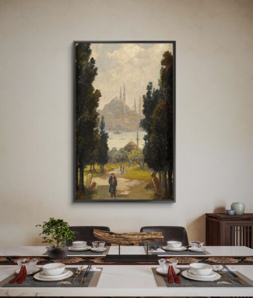 لوحة فنية طباعة كانفس عمل يدوي شينزول 200×100 