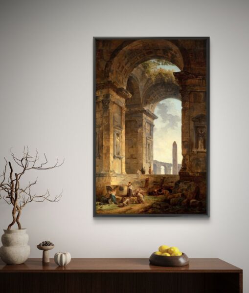 لوحة فنية طباعة كانفس عمل يدوي شيرو 70×120