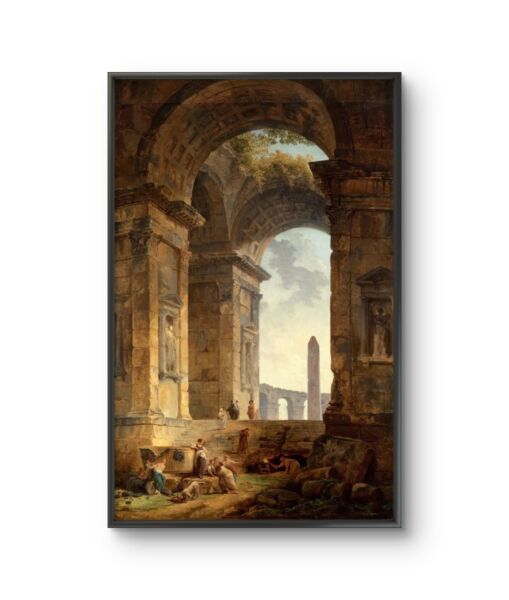 لوحة فنية طباعة كانفس عمل يدوي شيرو 70×120