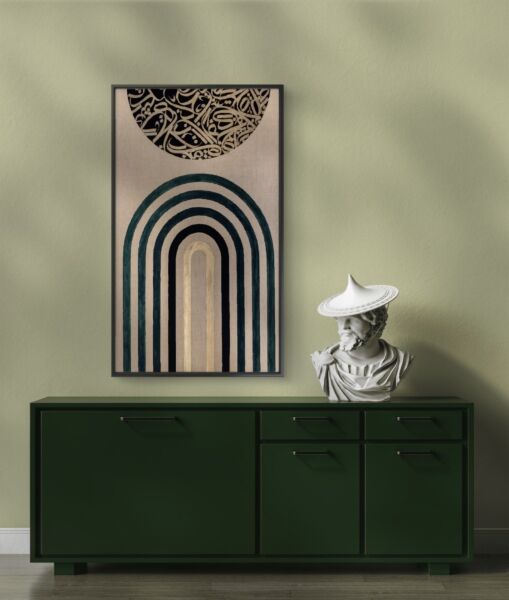 لوحة فنية طباعة كانفس عمل يدوي ايلان 70×120 