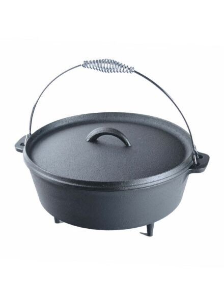 قدر طهي بالشواء حديد زهر - اسود