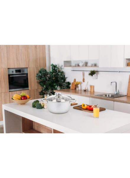 طاجن ستانلس ستيل 24  سم فضي