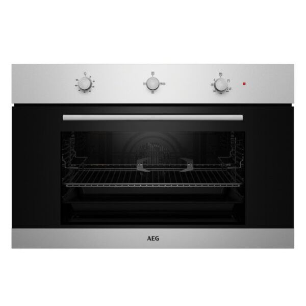 فرن وشواية غاز أيه إي جي مدمج بيلت ان - ستيل