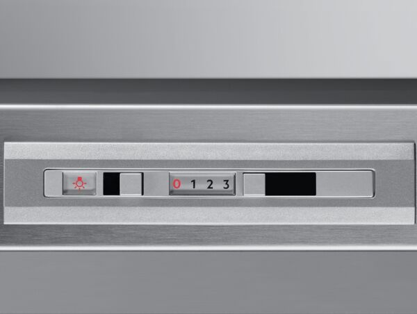 شفاط أيه إي جي 90 سم مدمج - بلت ان - مع اضاءة ليد لاستهلاك اقل للطاقة وقوة شفط 336 متر مكعب - ساعة - ستيل