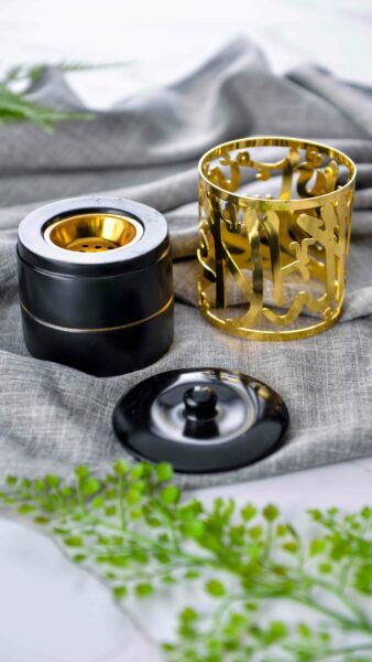 مبخرة ماجستيك - لون أسود وذهبي