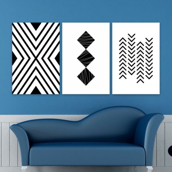 طقم لوحة جدارية فنية توبا لتزيين الحائط 3 قطع - متعدد الالوان 