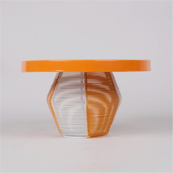 حامل كيك من ميموسا - بيج وبرتقالي