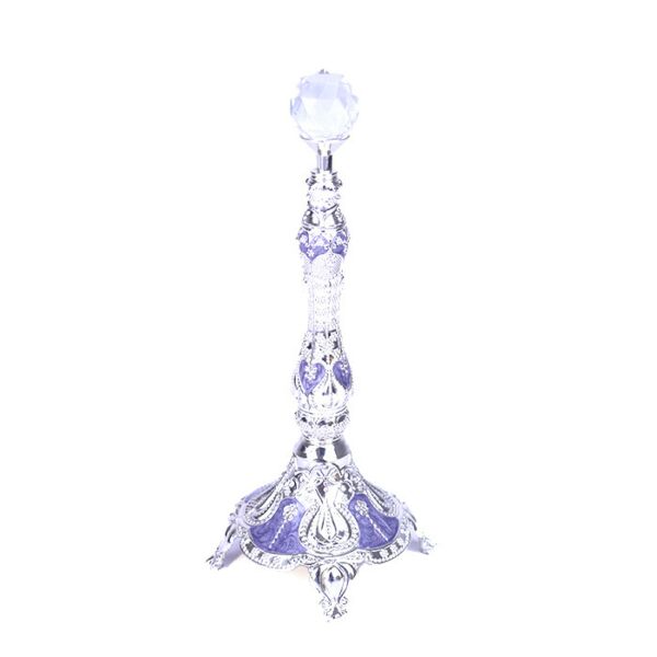 تحفة من الستانلس ستيل مع جوهرة من الزجاج بتصميم أخاذ لون فضي  - 12 قطعة