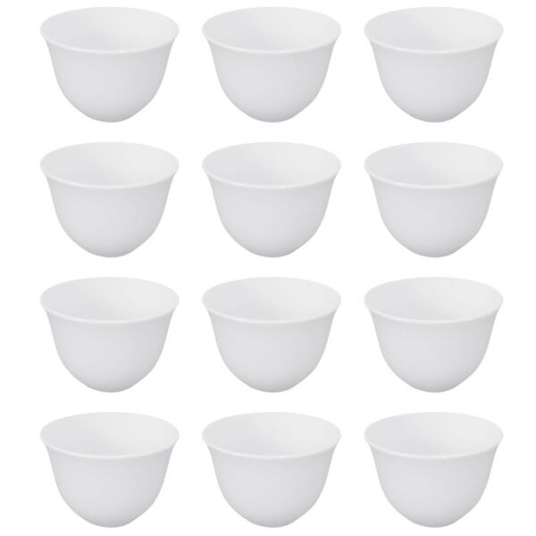 كوب قهوة 12 قطعة أبيض  بروسلين