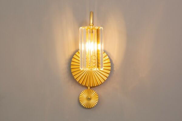 إضاءة جدارية اليغانس لمبة واحدة ذهبي