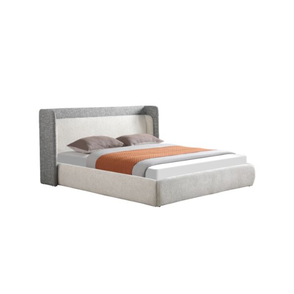 سرير كينغ كايلا - رمادي وبيج