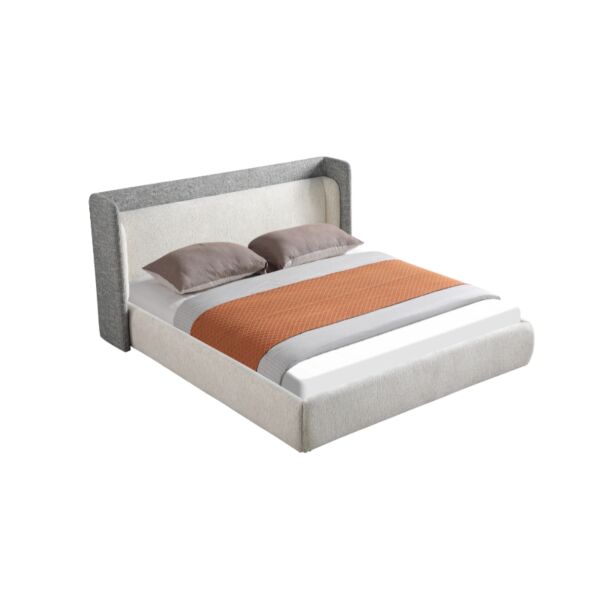 سرير كينغ كايلا - رمادي وبيج