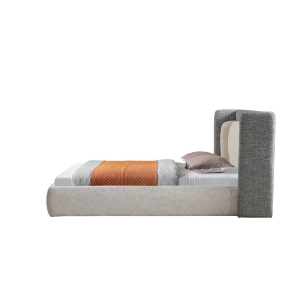 سرير كينغ كايلا - رمادي وبيج