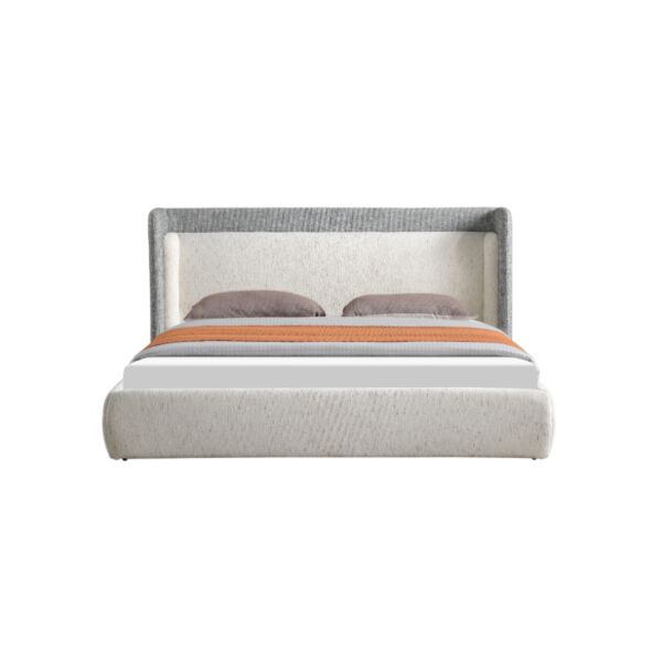 سرير كينغ كايلا - رمادي وبيج
