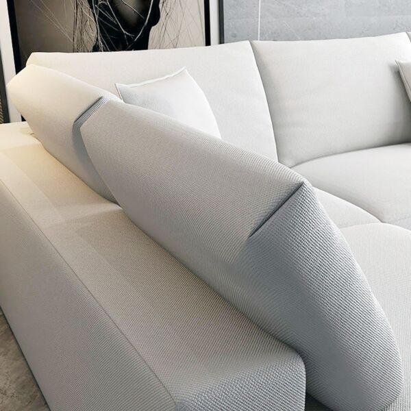 كنب زاوية حرف L نوار - رمادي فاتح