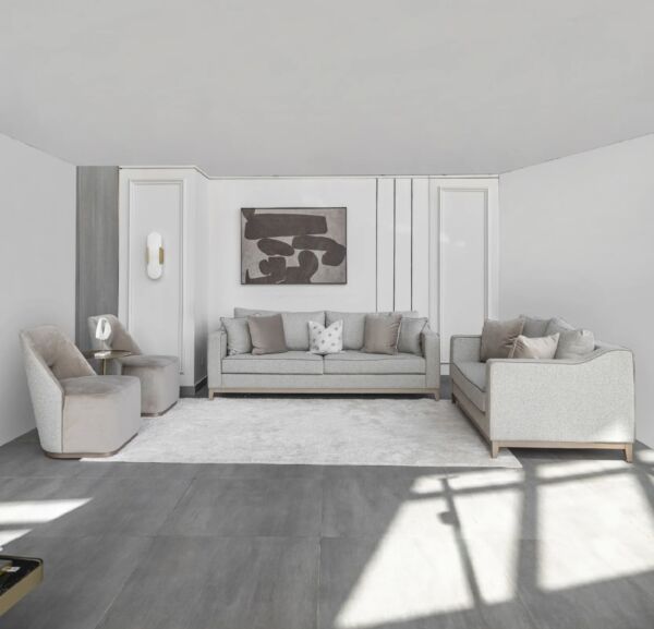 طقم كنب كومو - رمادي