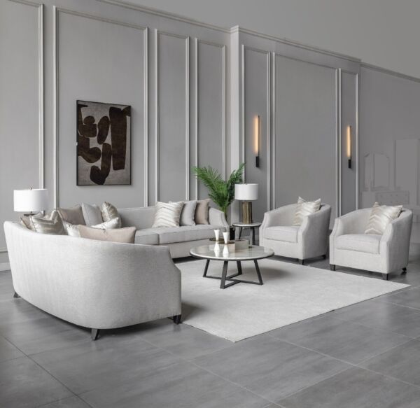 طقم كنب أنسي - بيج