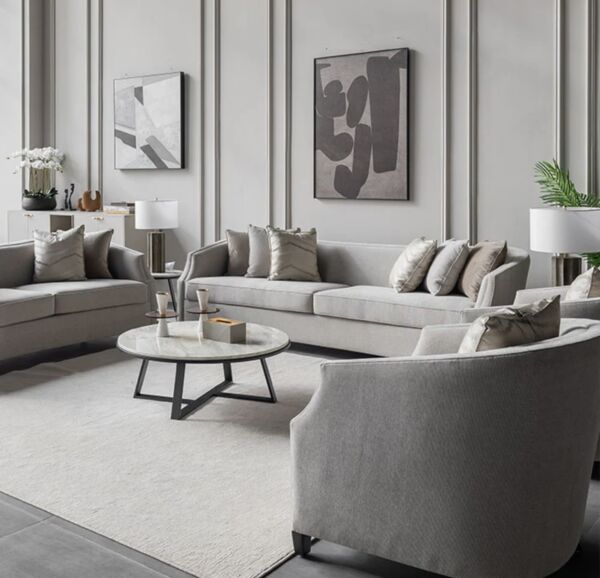 طقم كنب أنسي - بيج