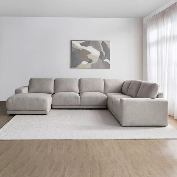 كنب زاوية مونتانا - رمادي فاتح