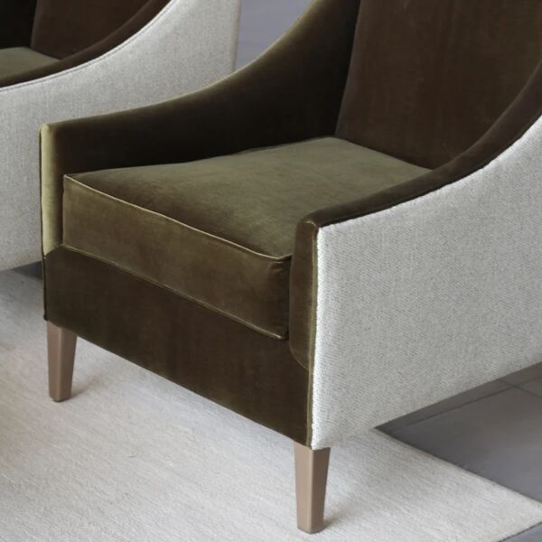 طقم كنب جريد - رمادي واخضر