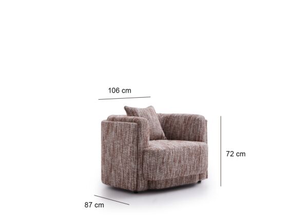 كنبة مفرد شومان - بني