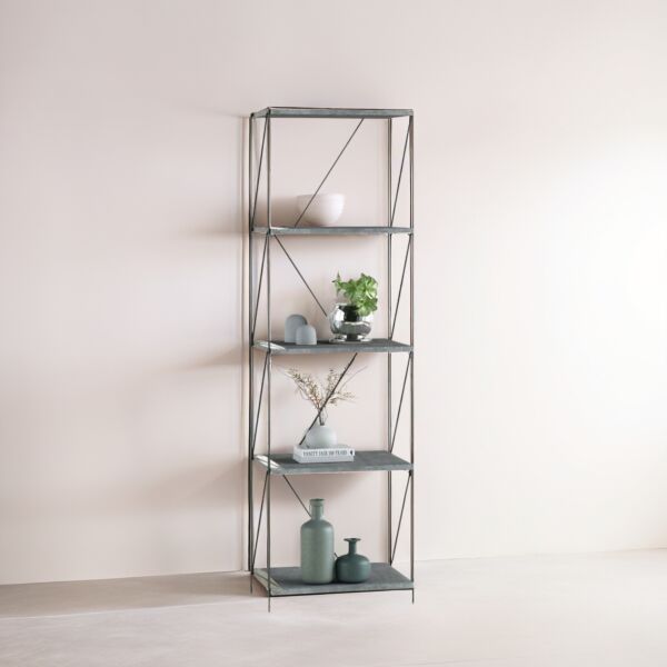 وحدة رفوف داني خشب ماليزي 5 ادوار  متعددة الإستخدام رمادي