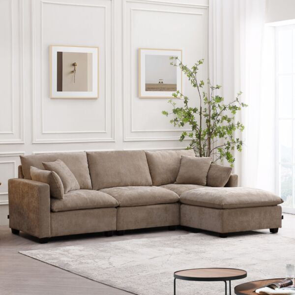 كنب زاوية مودولار كلاود لاين - بيج