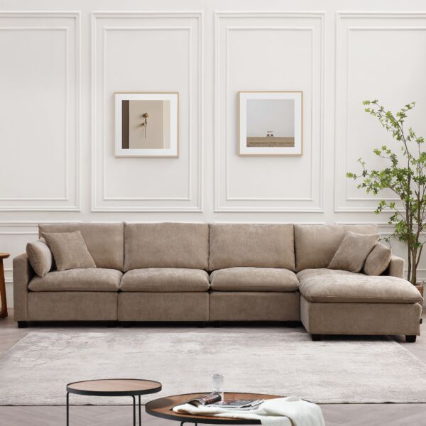 كنب زاوية مودولار كلاود لاين - بيج