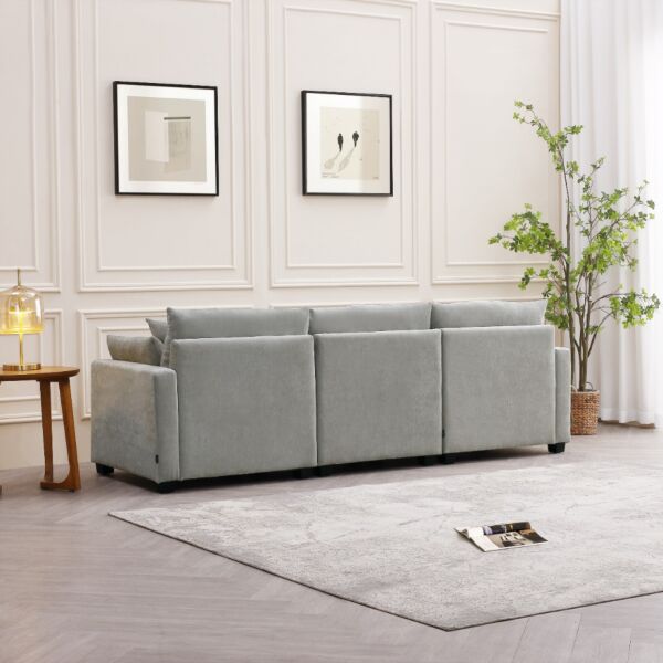 كنب زاوية مودولار كلاود لاين - رمادي