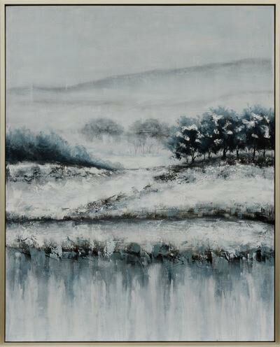 لوحة زيتية يدوية فروزن لاندسكيب