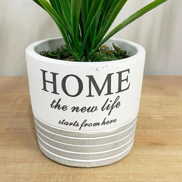 مركن زرع مع نبات صناعي كاثرين - وردي