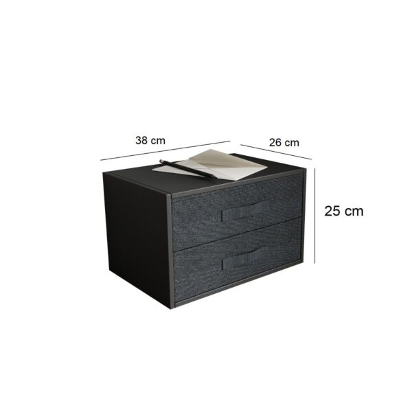 صندوق تنظيم درجين اورجانيز - رمادي واسود