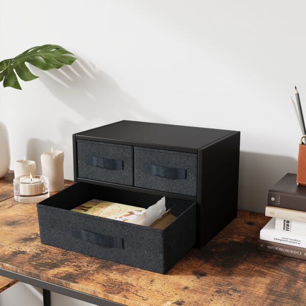 صندوق تنظيم جلامور - رمادي غامق واسود