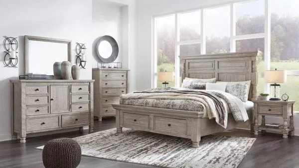 طقم غرفة نوم هاراستون حجم ملكي 193X203 سم 