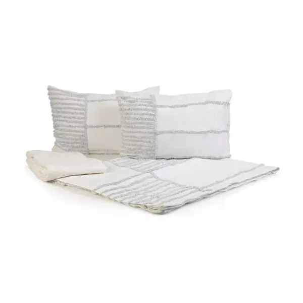 طقم مفرش سرير شودو أربع قطع   حجم كينغ 180x200 سم