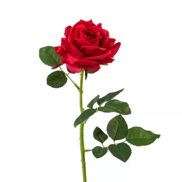 زهور صناعية روز 63 سم - احمر