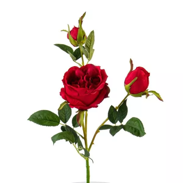 زهور صناعية روز 72 سم - أحمر