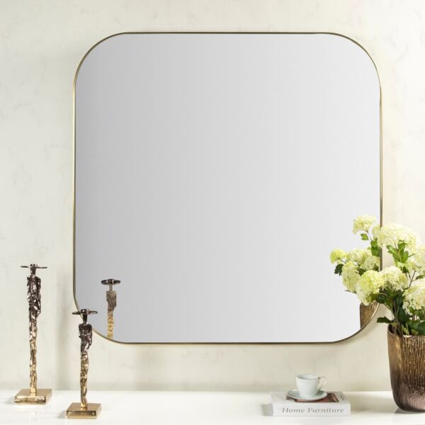 مراية حائط كاترا - لون ذهبي