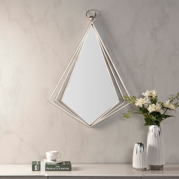 مرآة حائط بالدوك - فضي