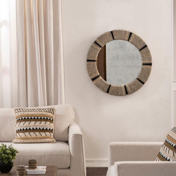 مرآة حائط رونداكس - بني