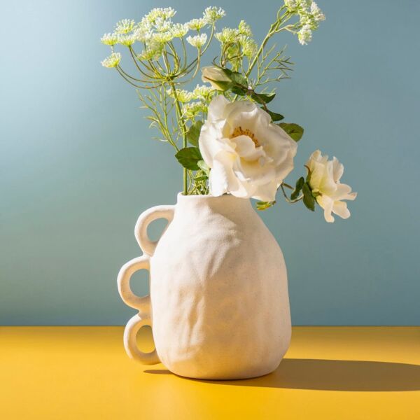 مزهرية حجم صغير ايلينا - بيج فاتح