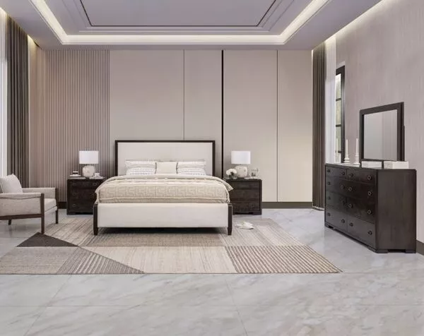 طقم غرفة نوم ليميو بدون خزانة ملابس حجم ملكى  193X203 سم