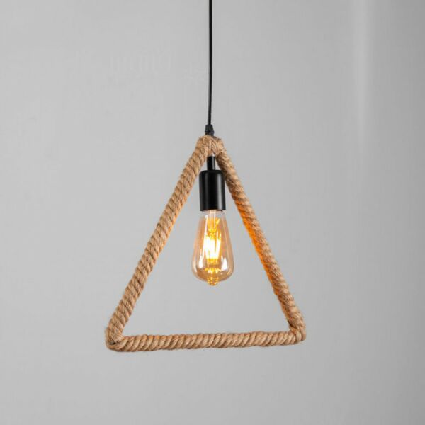 إضاءة معلقة نكمك مثلث حديد بحبلبيج واسود