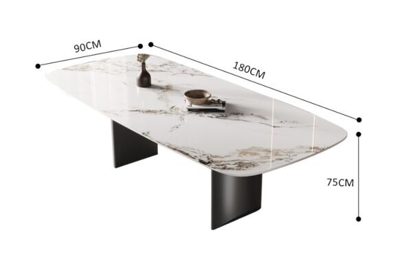 طاولة طعام ميربل 6 اشخاص