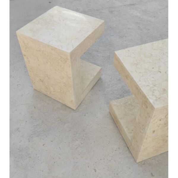 طاولة جانبية جيندا رخام ترافنتينو