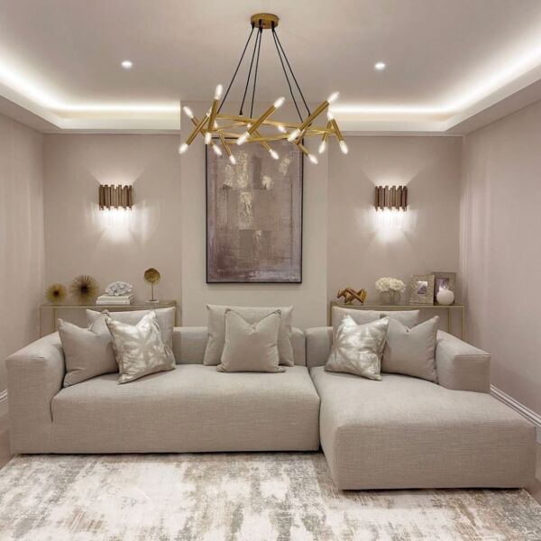 كنب زاوية ميديل - بيج