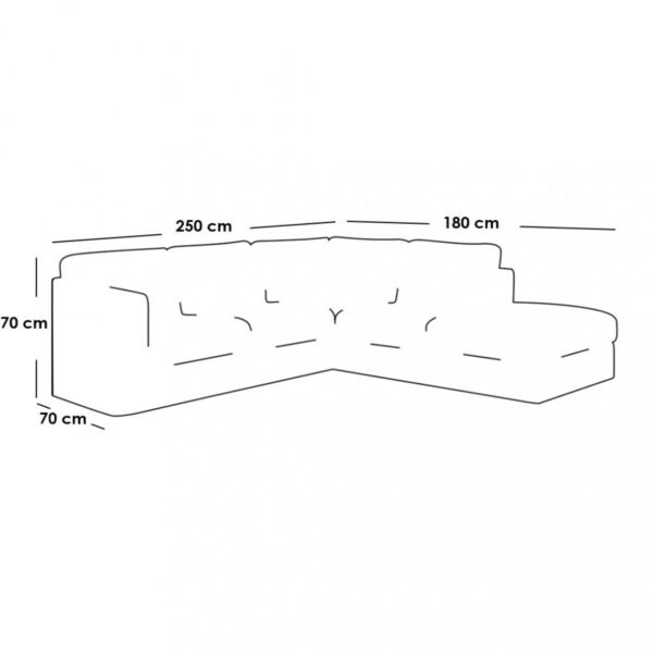 كنب زاوية ميديل - بيج