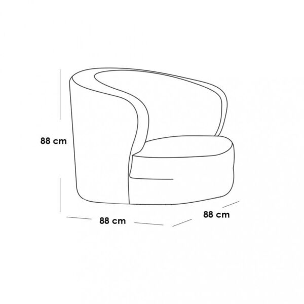 كنبة مفردة مع مقعد بف ليزا - بيج