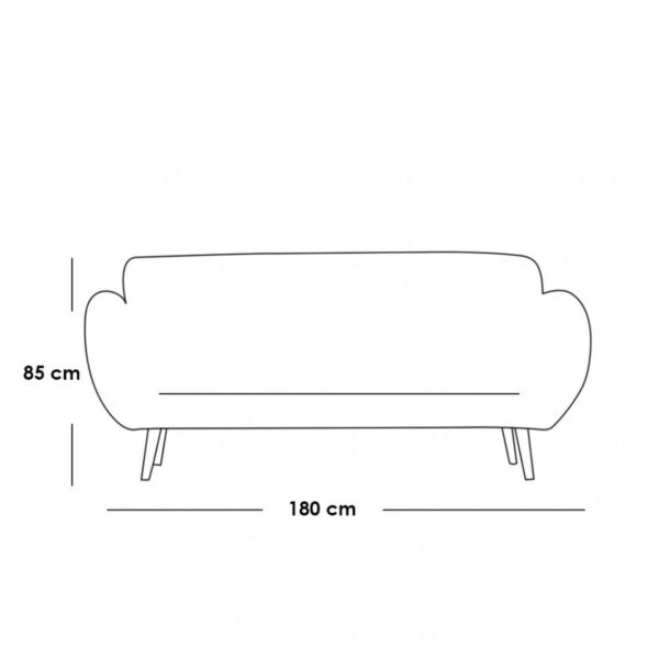 كنبة مقعدين كلاودز - اصفر